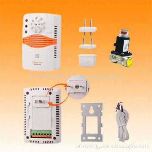 Independent Gas and Heat Detector with Shut off Valve, AC 220V